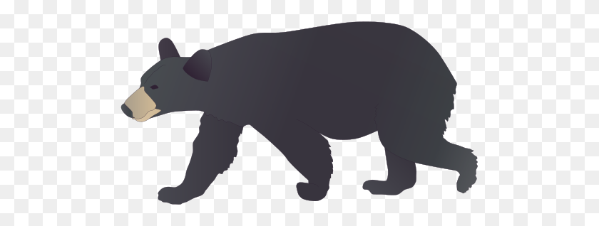 501x258 Черный Медведь Картинки - Медведь Гризли Клипарт Черный И Белый