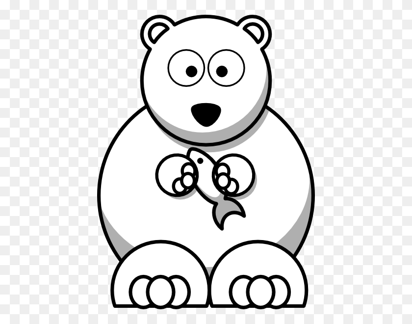 444x600 Черный Медведь Клипарт Рисование Линий - Мама Медведь Клипарт
