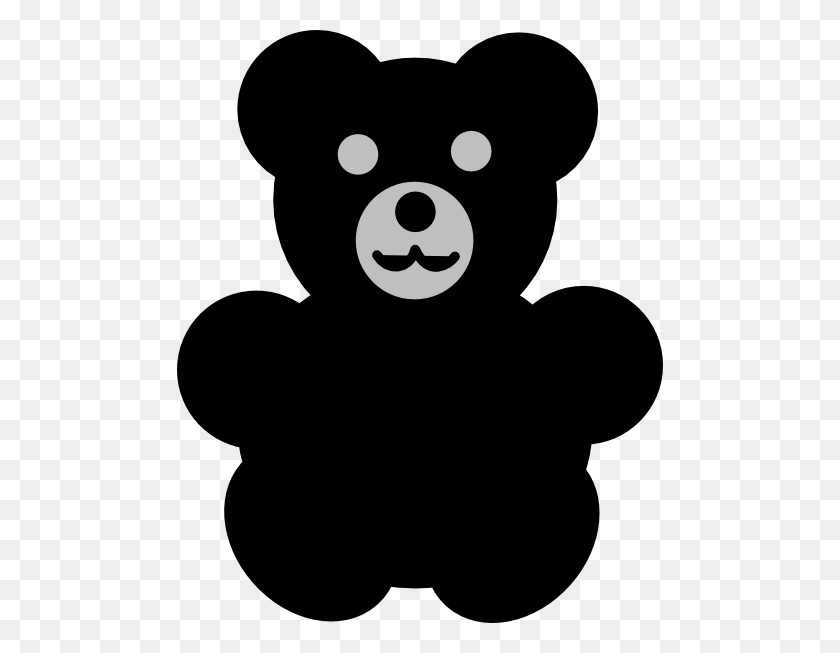 486x593 Черный Медведь Клипарт Посмотрите На Изображения Черного Медведя - Черно-Белый Медведь
