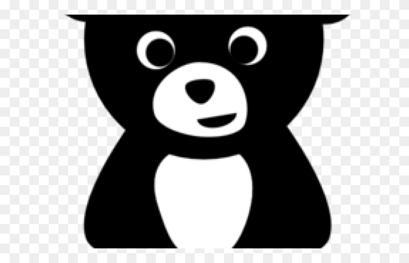 640x480 Черный Медведь Клипарт Реальный - Черный Медведь Клипарт Черный И Белый