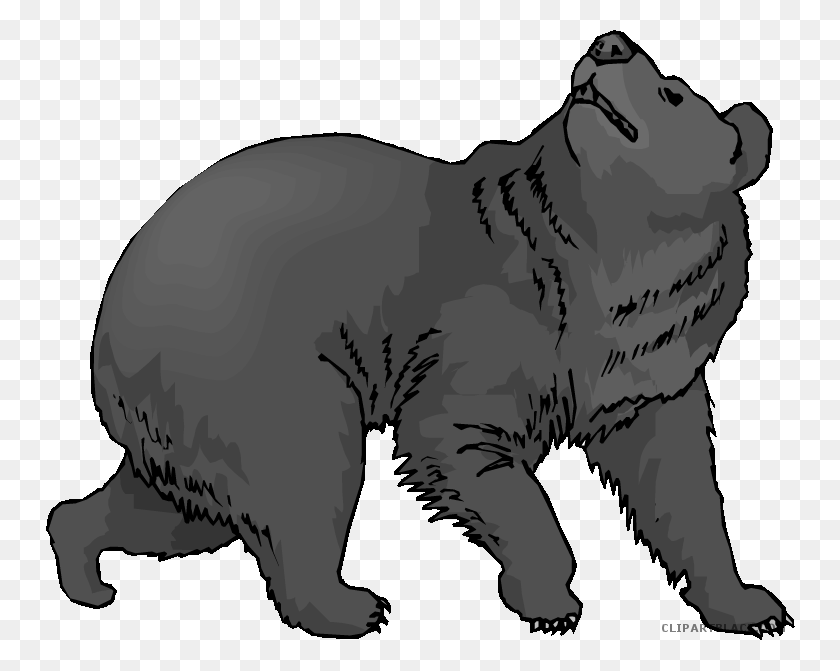 750x611 Черный Медведь Клипарт Прозрачный - Черный Медведь Клипарт Черный И Белый