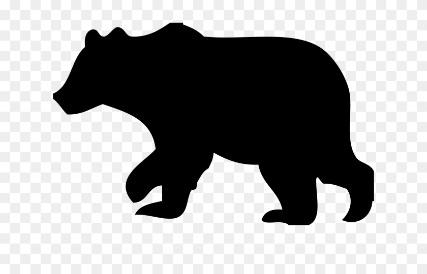 640x480 Black Bear Clipart Vector - California Bear PNG