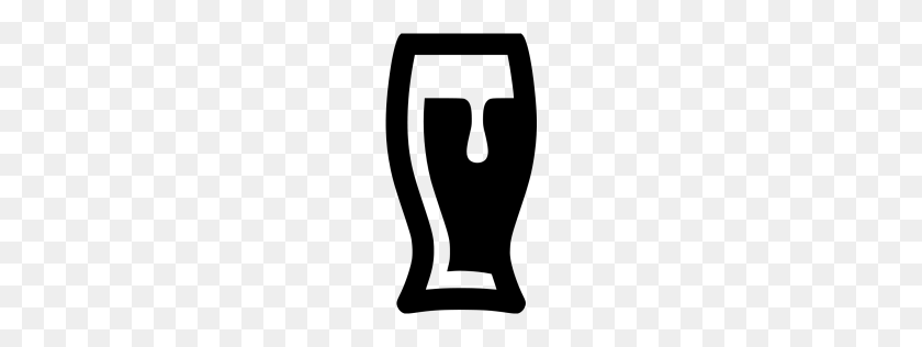 256x256 Black Beer Glass Icon - Beer Black And White Clipart