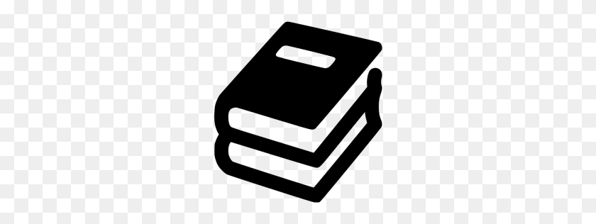 256x256 Black Book Stack Icon - Book Stack PNG