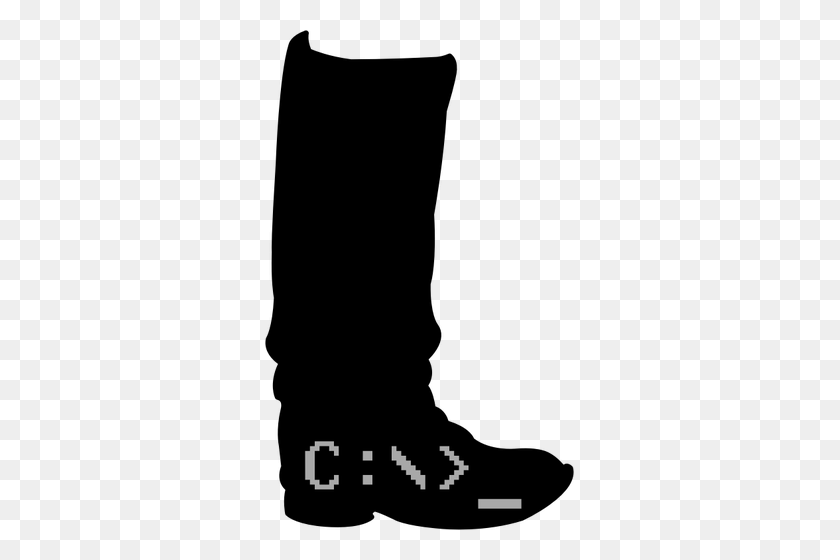 309x500 Black Boot - Army Boots Clipart