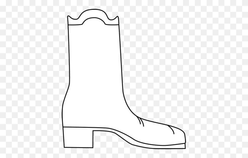 421x475 Black Boot Cliparts - Cowboy Boots Clipart Black And White