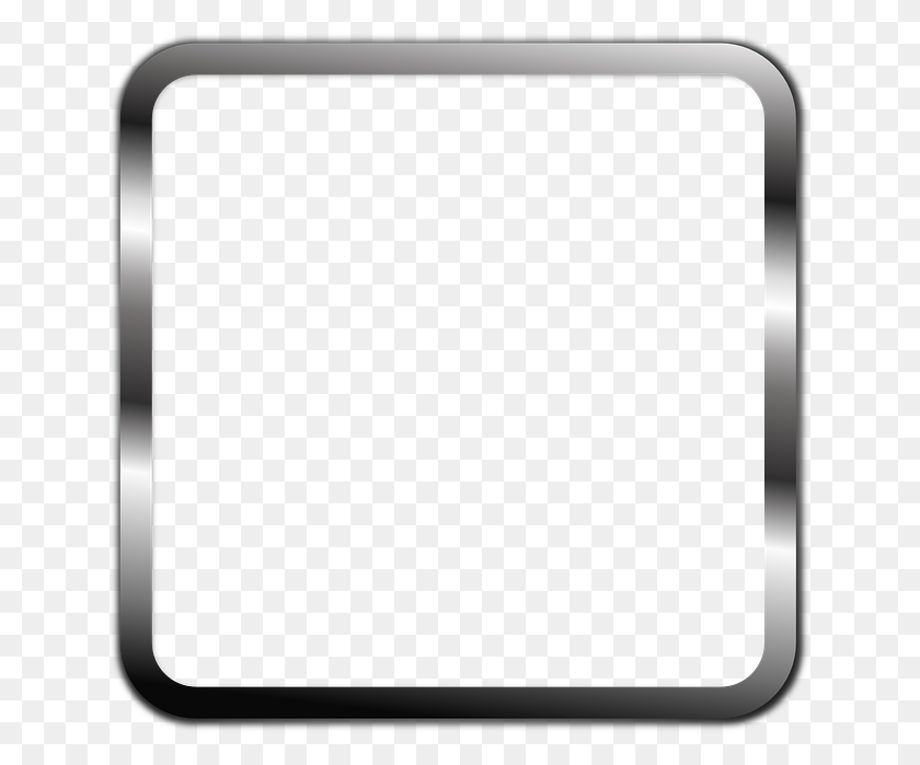 640x639 Black Border Frame Png Transparent - Black Rectangle PNG
