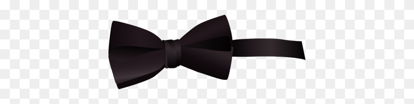 400x151 Black Bow Tie - Bow Tie Clipart Black And White