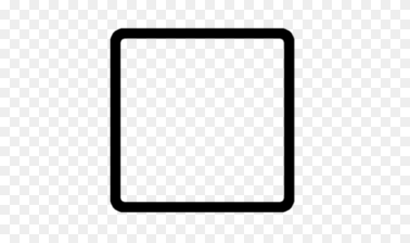 444x438 Black Box Outline Png Png Image - Box Outline PNG