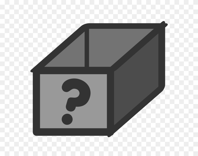 600x600 Black Box Png Clip Arts For Web - Mystery Box Clipart