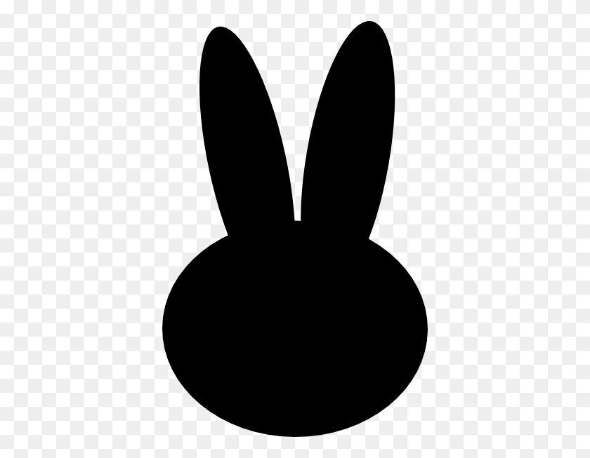 378x593 Black Bunny Head Png, Clip Art For Web - White Bunny Clipart