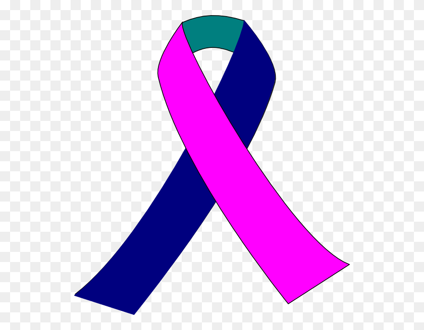 546x595 Black Cancer Ribbon Clip Art Free Image - Free Pink Ribbon Clip Art