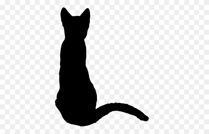 398x479 Gato Negro - Clipart De Gato Siamés