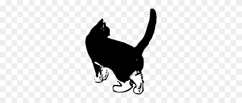 249x299 Черная Кошка Картинки - Собака И Кошка Клипарт Черный И Белый