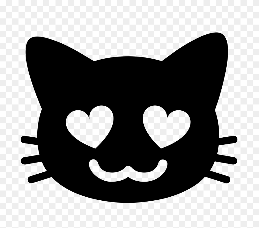 2000x1750 Черный Кот Emoji - Кот Emoji Png