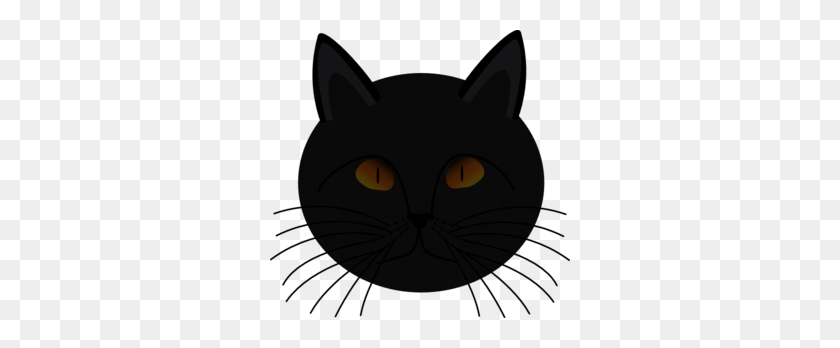 300x288 Black Cat Face Clip Art - Black Cat Face Clipart