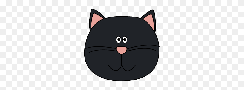262x250 Black Cat Face Clipart Black - Bostezo Clipart Blanco Y Negro