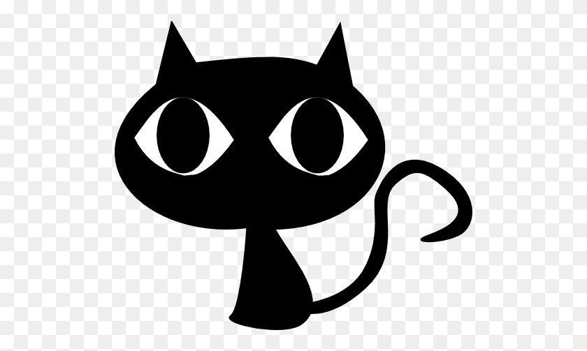 512x443 Черная Кошка Голова Фото Клипарт - Кошачьи Глаза Клипарт