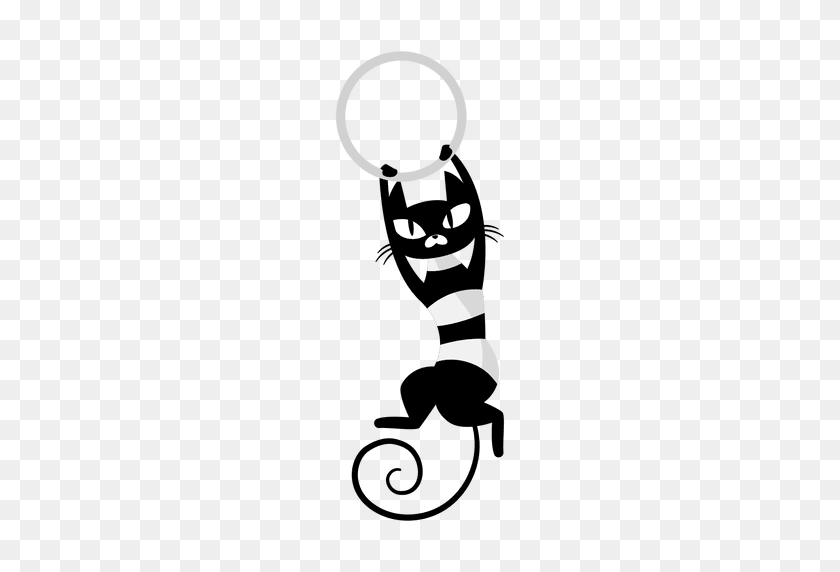 512x512 Gato Negro Jugando De Dibujos Animados - Gato De Dibujos Animados Png