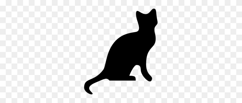 255x297 Black Cat Png, Clip Art For Web - Clipart Black And White Cat