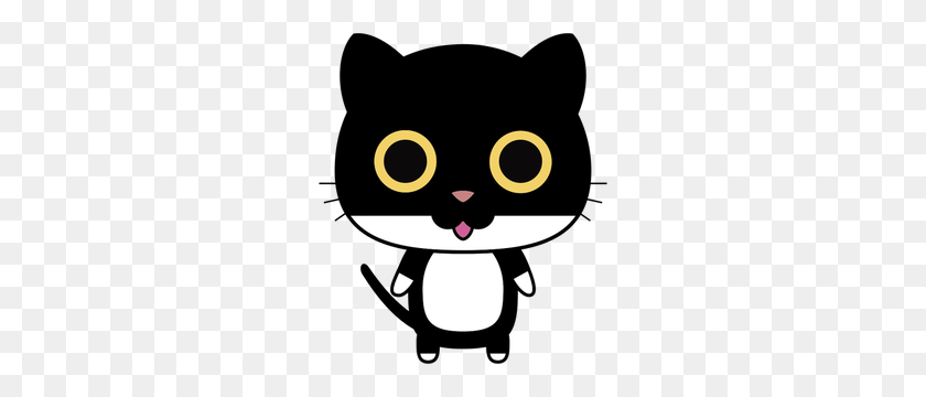 262x300 Черная Кошка Силуэт Картинки Бесплатно - Лицо Кошки Клипарт Черный И Белый