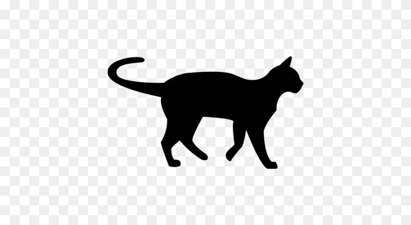 400x400 Black Cat Silhouette Transparent Png - Cat PNG