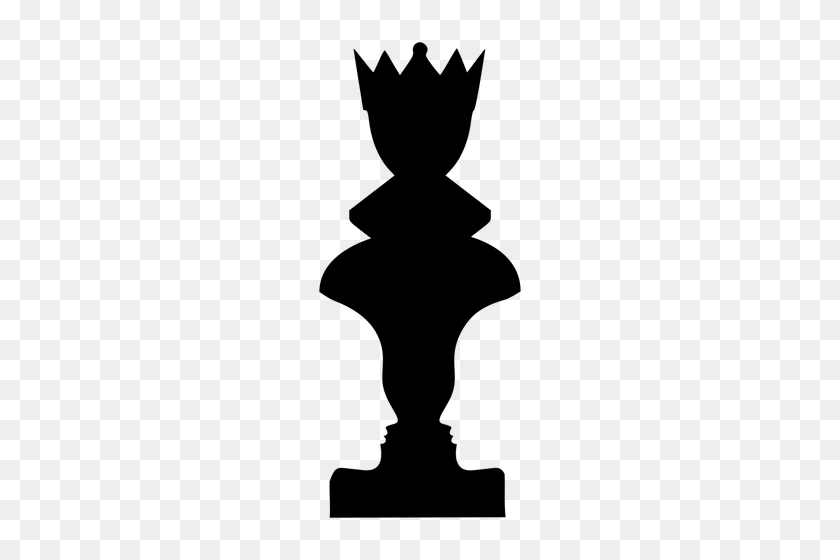 250x500 Black Chess Piece - Chess Clipart Black And White