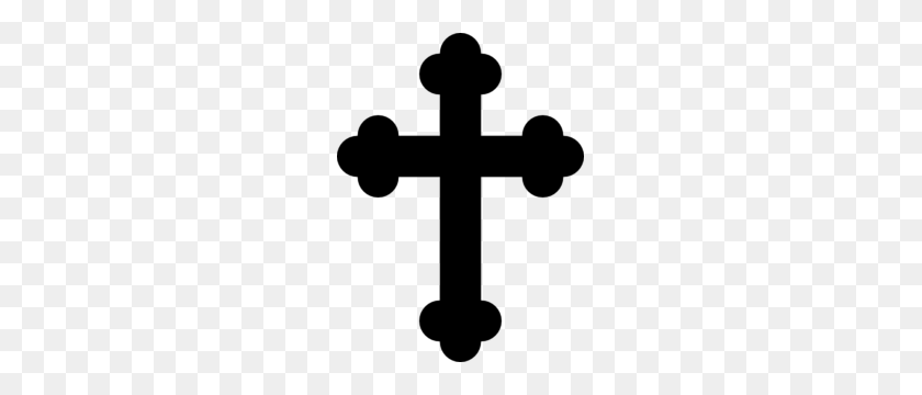 225x300 Black Christian Cross Png - Christian Symbols Clip Art
