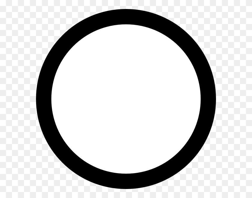 600x600 Black Circle Clip Art - White Circle PNG