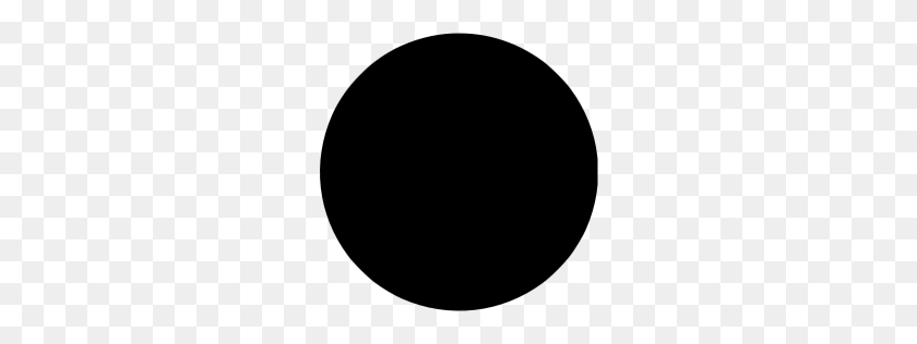 256x256 Black Circle Icon - White Circle PNG