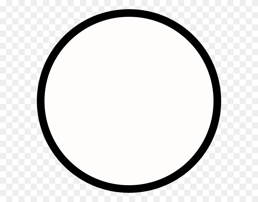 600x600 Черный Круг Средний Контур Картинки - Контур Контур Клипарт