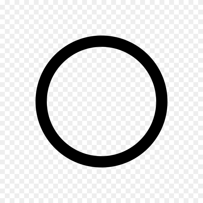 1024x1024 Black Circle Sign Symbol - Black Oval PNG