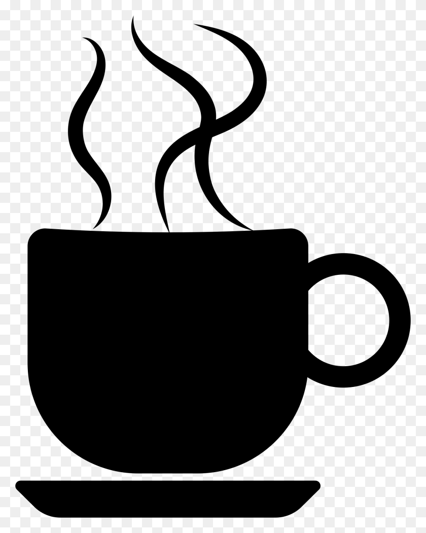 1750x2224 Black Clipart Coffee Cup - Nap Clipart Blanco Y Negro