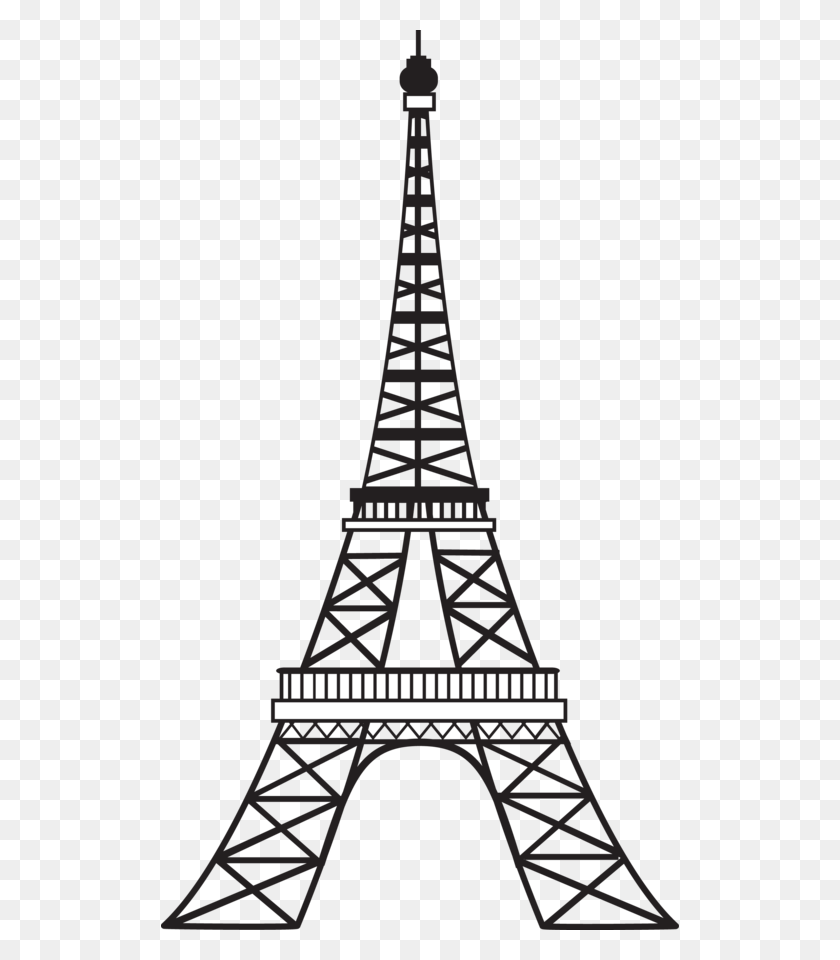 518x900 Black Clipart Eiffel Tower Drawing Big Ben Eiffel Tower Clip Art - Torre Eiffel PNG