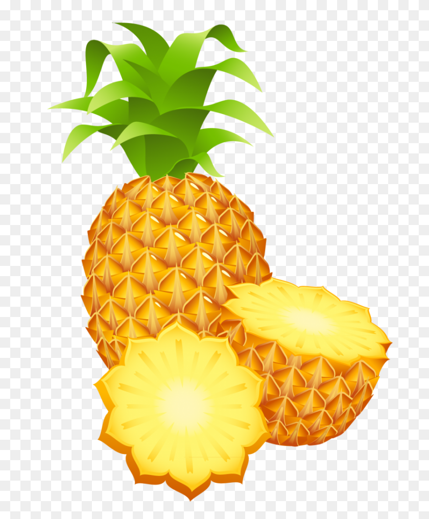836x1024 Black Clipart Png - Pineapple Clipart PNG