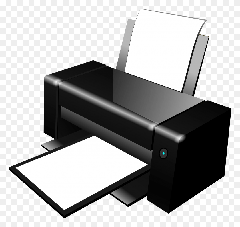 2400x2270 Black Clipart Printer Transparent Png - Printer PNG