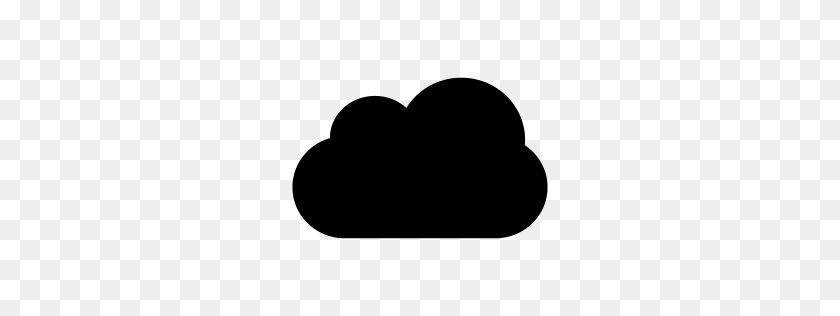 256x256 Black Cloud Icon - Black Cloud PNG