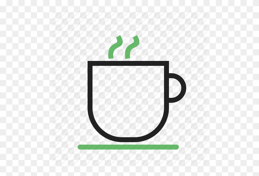 512x512 Черный Кофе, Кофеин, Кофе, Чашка, Напиток, Кружка, Значок Пара - Чашка Кофе С Паром Клипарт