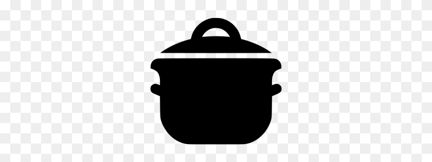 256x256 Black Cooking Pot Icon - Cooking Pot PNG
