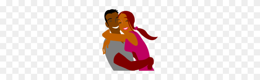 180x200 Black Couple Hugging Clip Art - January Images Clipart