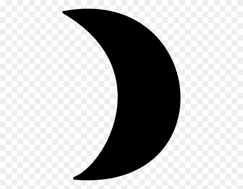 408x593 Black Crescent Moon Clip Art - Black Sun Clipart
