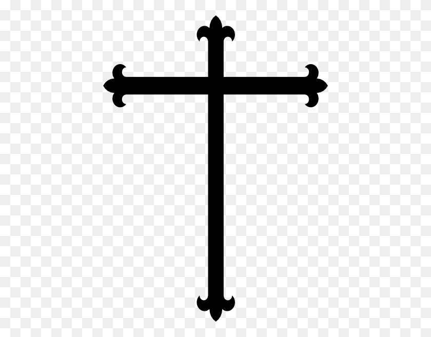 438x597 Black Cross Clip Art - Crucifix Clipart Black And White