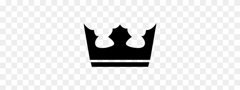 256x256 Black Crown Icon - Black Crown PNG
