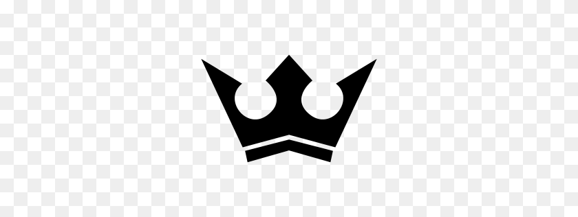 256x256 Black Crown Icon - Crown PNG Black And White