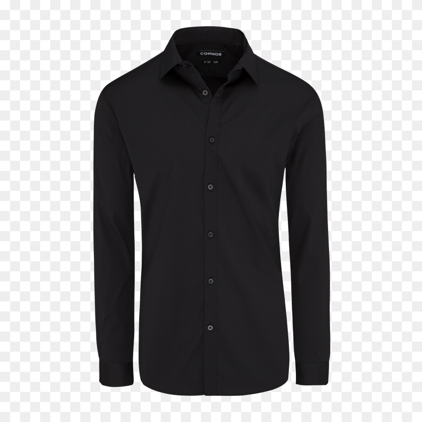 3000x3000 Black Cyrus Slim Dress Shirt - Black Shirt PNG