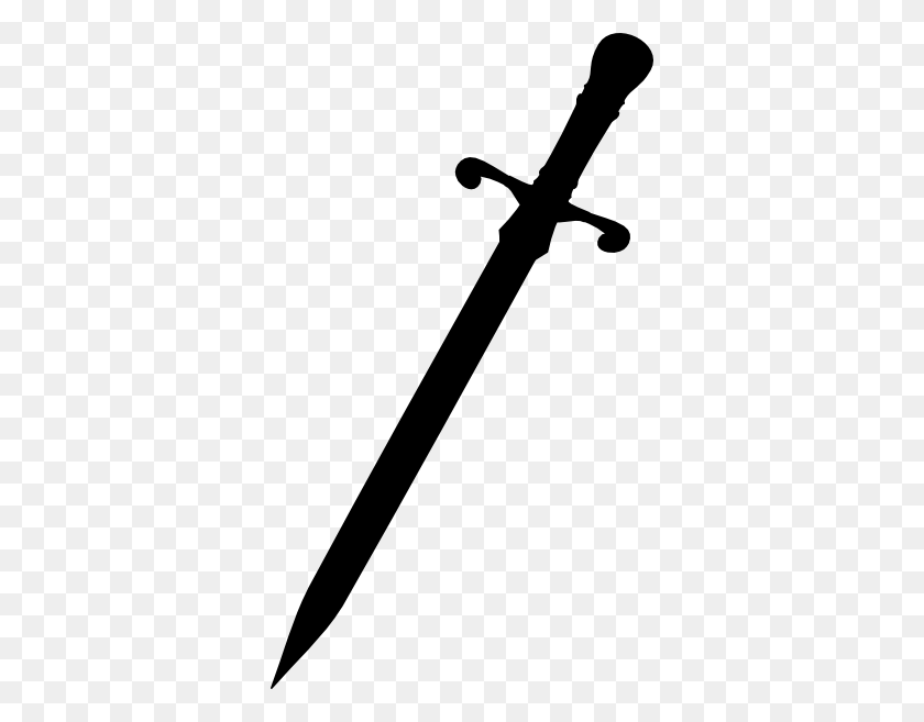 348x597 Black Dagger Clip Art - Ninja Sword Clipart