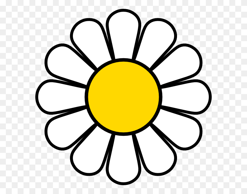 600x600 Black Daisy Cliparts - Sunflower Clipart Black And White
