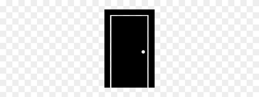 256x256 Black Door Icon - Door PNG