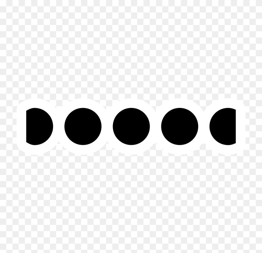 750x750 Black Drawing Polka Dot Document - White Polka Dots PNG