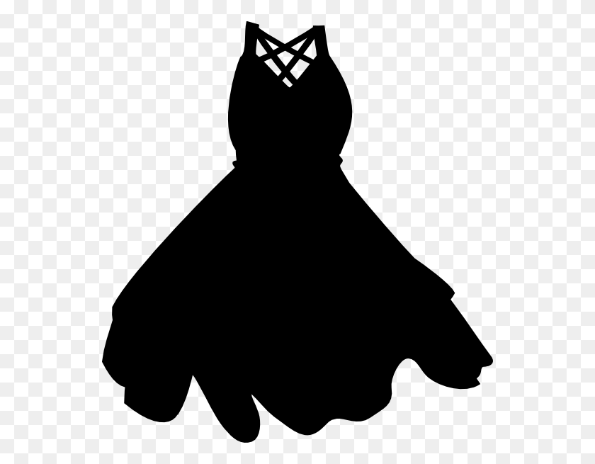 552x595 Black Dress Clip Art - Dress Clipart Black And White